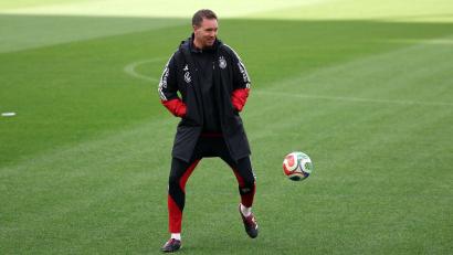 Bild: Christian Charisius/dpa
Julian Nagelsmann beim Abschlusstraining der Nationalmannschaft.