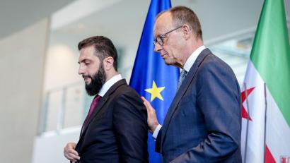 Bild: Kay Nietfeld/dpa
Merz nennt eine Zielmarke für die Rückkehr syrischer Flüchtlinge – und bezeichnet sie als Wunsch des syrischen Präsidenten.