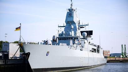 Bild: Sina Schuldt/dpa
Deutschland stellt derzeit kein Schiff für die Operation „Aspides“ - von Februar bis April 2024 war allerdings die Fregatte „Hessen“ im Einsatz.   (Archivbild)
