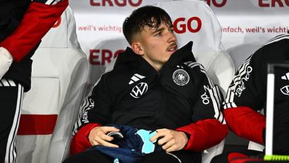 Bild: Tom Weller/dpa
Lennart Karl sitzt bei der Nationalmannschaft auf der Ersatzbank.