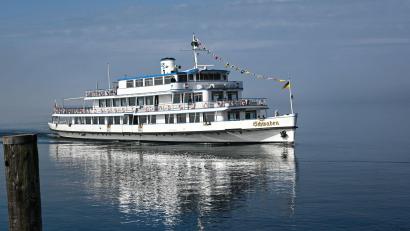 Bild: Felix Kästle/dpa
Die „Weiße Flotte“ startet am Freitag in die neue Saison. (Archivbild)