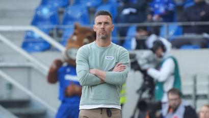 Bild: Marc Schüler/dpa
Christian Eichner wird den KSC einem Bericht zufolge vorzeitig verlassen. (Archivbild)