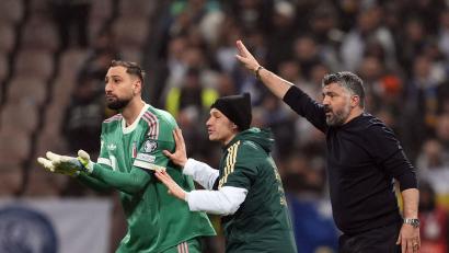 Bild: Fabio Ferrari/LaPresse/dpa
Donnarumma hatte im Elfmeterschießen für einen Aufreger gesorgt. (Archivbild)