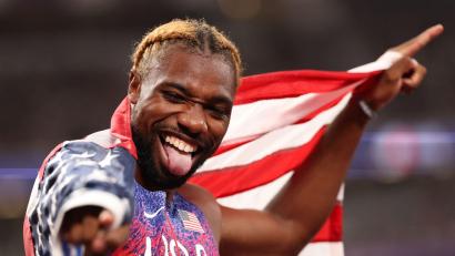 Bild: Oliver Weiken/dpa
Noah Lyles hat geheiratet. (Archivbild)