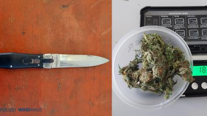 Symbolbild: Bundespolizei
Beamte der Bundespolizeiinspektion Waidhaus haben am Dienstagvormittag (7. April) bei Grenzkontrollen an der A6 vier verbotene Springmesser sichergestellt