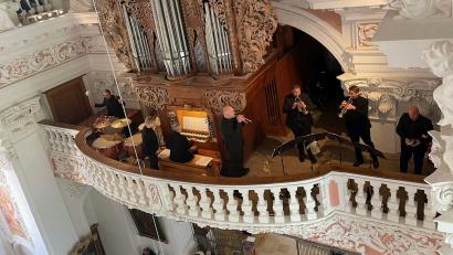 Bild: Kloster Speinshart/exb
Traditionell übernimmt Bavarian Brass den musikalischen Saisonbeginn im Kloster Speinshart.