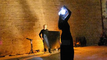 Bild: J. Seyerlein/exb
Das Ensemble "klangMANUfaktur" (hier Restart-Kongresshalle Nürnberg 2025) gestaltet die Finissage des Ariadne-Projekts in der Stadtgalerie Amberg.