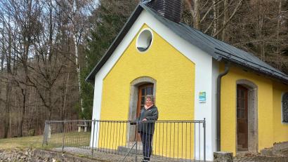 Bild: mnt
Direkt bei der Wallfahrtkapelle in Schönbuchen wird Wanderführerin Meta Betke die Teilnehmer der Tour in Empfang nehmen.