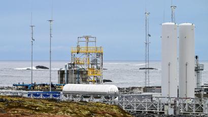 Bild: Soeren Stache/dpa
Der Weltraumbahnhof Andøya liegt an der Küste der gleichnamigen Insel im Norden Norwegens. Örtliche Fischer fürchten um ihre Fanggründe.