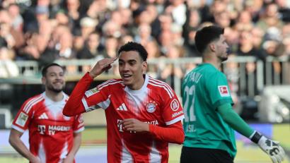 Bild: Christian Charisius/dpa
Musiala traf früh zum 1:0-Führungstor.