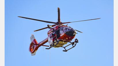 Bild: Christoph Reichwein/dpa
Der verletzte Motorradfahrer kam via Rettungshubschrauber ins Krankenhaus. (Symbolbild)
