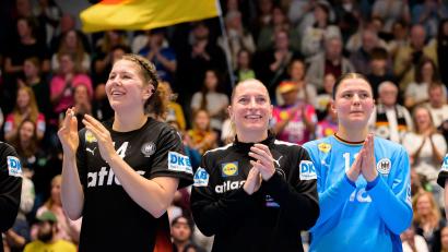 Bild: Marco Wolf/dpa
Gute Laune: Die DHB-Frauen gehören im Winter wieder zu den Medaillenkandidaten.