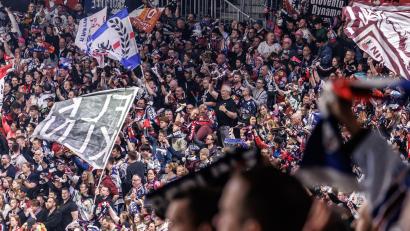 Bild: Andreas Gora/dpa
Die Eisbären spielten am Sonntag in Berlin gegen die Kölner. (Archivbild)