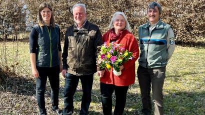 Bild: Regina Härtl
Alwin Kleber und seine Frau Alexandra eingerahmt von seiner Nachfolgerin Regina Härtl (links) und Bereichsleiter Dr. Michael Roßkopf.