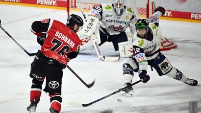 Bild: Federico Gambarini/dpa
Die Eisbären Berlin lieferten sich mit den Kölner Haien einen richtigen Playoff-Fight.