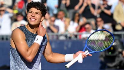 Bild: Sven Hoppe/dpa
Vorjahresfinalist Ben Shelton spielt erneut um den Einzug ins Endspiel von München.