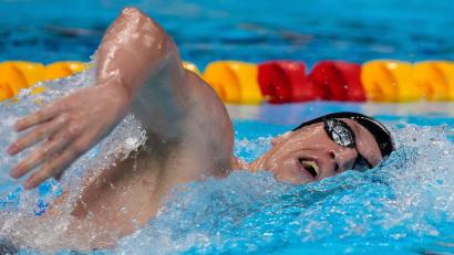 Bild: Vincent Thian/AP/dpa
Lukas Märtens stellte einen deutschen Rekord auf. (Archivbild)