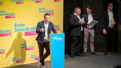 Bild: Stefan Puchner/dpa
Der neue FDP-Landesvorsitzende Matthias Fischbach.