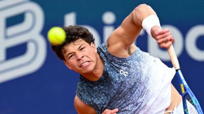 Bild: Sven Hoppe/dpa
US-Profi Ben Shelton im Münchner Finale gegen Flavio Cobolli aus Italien.