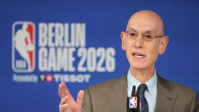Bild: Soeren Stache/dpa
NBA-Boss Adam Silver drängt mit seiner Liga nach Europa. (Archivbild)