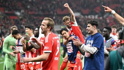 Bild: Federico Gambarini/dpa
Party als Zwischenschritt: Die Bayern wollen das Triple.