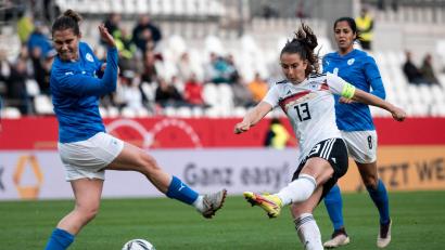 Archivbild: Fabian Strauch
Die Ebermannsdorferin Sara Däbritz wird am 14. April beim Länderspiel gegen Österreich in Nürnberg offiziell verabschiedet.