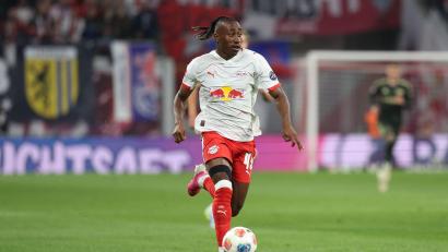 Bild: Jan Woitas/dpa
Leipzigs Yan Diomande war auch beim 3:1 gegen Union Berlin ein Aktivposten.