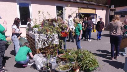 Bild: rn
Die Freifläche vor der SCE-Halle wurde zum Mekka der Gartenfreunde. Es herrschte ein stetes Kommen und Gehen.