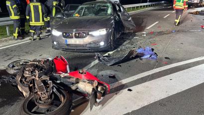 Bild: Kevin Weddig/NEWS5/dpa
Ein Motorradfahrer ist bei Marktbergel in Mittelfranken tödlich verunglückt.