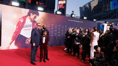 Bild: Carsten Koall/dpa
In Berlin feierte der Film „Michael“ über Michael Jackson seine internationale Premiere. (Archivbild)