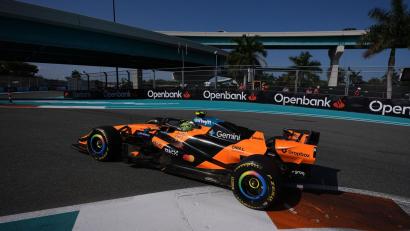 Bild: Rebecca Blackwell/AP/dpa
Lando Norris steht in der Sprint-Qualifikation ganz vorne.