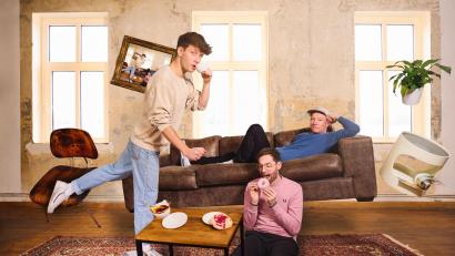 Bild: Michi Schunck/dpa
Die Hamburger Band Deine Freunde, das sind Lukas Nimscheck, Markus Pauli und Florian Sump.