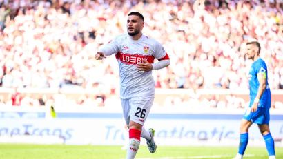 Bild: Tom Weller/dpa
Deniz Undav erzielte beim 3:1-Sieg der Stuttgarter den Endstand.