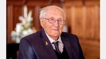 Bild: Hauke-Christian Dittrich/dpa
Der Holocaust-Überlebende Albrecht Weinberg ist am Dienstag im Alter von 101 Jahren gestorben. (Archivbild)