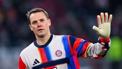 Bild: Sven Hoppe/dpa
Manuel Neuer sagt noch nicht „Servus“. Der 40-Jährige hängt noch ein Jahr dran beim FC Bayern. (Archivbild)