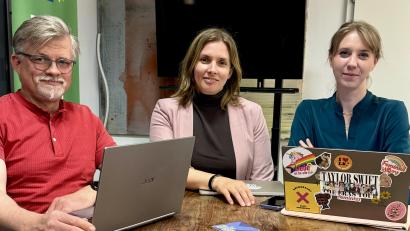Bild: Bündnis 90/Die Grünen
Falk Ponsold, Laura Weber und Anna Pschierer bilden die Stadtratsfraktion der Grünen.
