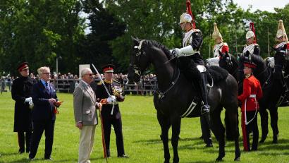 Bild: Aaron Chown/PA Wire/dpa
König Charles III. bei der Royal Windsor Horse Show.