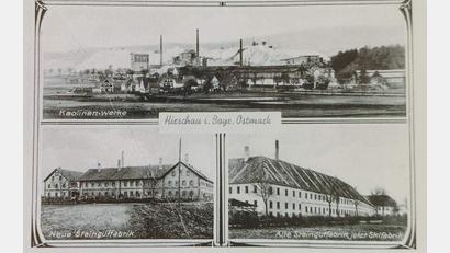 Bild: Archiv Michael Popp
Dass in der „alten Steingutfabrik“ auch eine Skifabrik untergebracht war, belegt eine Ansichtskarte aus dem Jahr 1941. Sie ist in Michael Popps Buch „Gruß aus Hirschau – Historische Ansichtskarten seit 1897“ auf abgedruckt.