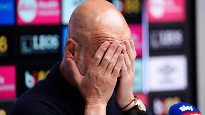 Bild: John Walton/PA Wire/dpa
Trainer Pep Guardiola äußerte sich nicht klar zu seiner Zukunft.