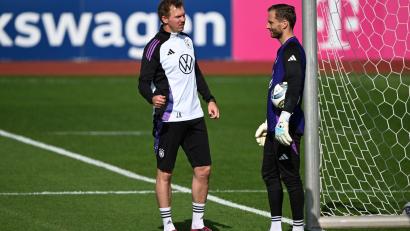 Bild: Federico Gambarini/dpa
Hoffenheims Nationaltorwart Oliver Baumann muss die WM-Nominierung seines Konkurrenten Manuel Neuer schlucken. (Archivbild)