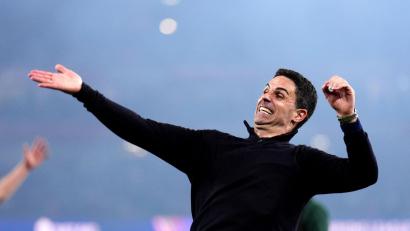 Bild: John Walton/PA Wire/dpa
Das Warten hat ein Ende: Arteta und Arsenal sind Meister. (Archivbild)