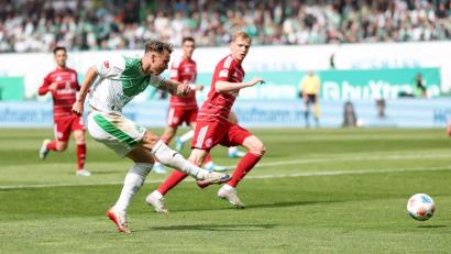 Bild: Daniel Löb/dpa
Fürths Felix Klaus soll nach seiner Gala gegen Düsseldorf auch in der Relegation für Jubel sorgen. (Archivbild)