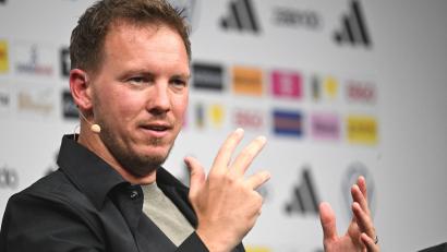Bild: Federico Gambarini/dpa
Julian Nagelsmann bei der Kaderpräsentation.