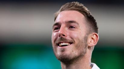 Bild: Guido Kirchner/dpa
Lächelnder Landespokalsieger: Verls Trainer Tobias Strobl (Archivbild)