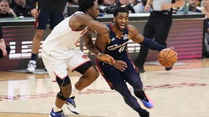 Bild: Sue Ogrocki/AP/dpa
Auch Donovan Mitchell konnte die Niederlage der Cavs nicht verhindern.