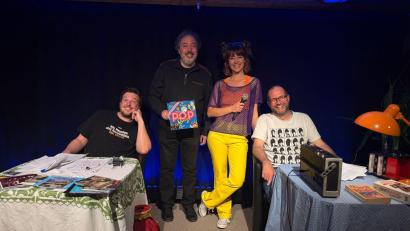 Bild: Cora Wein / OVIGO Theater
Das lustige Quartett, das gute Laune in der Regionalbibliothek in Weiden verbreitete.