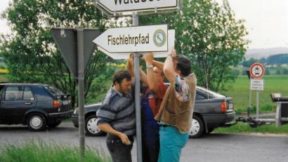 Bild: Archiv Richard Herold
Die Schaffung und Betreuung des Fischlehrpfads sind nur Bruchteile der Aufgaben, die die Wiesauer Angler ehrenamtlich übernommen haben.