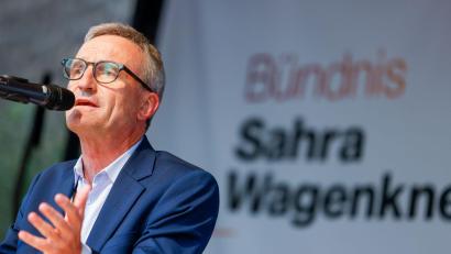 Bild: Thomas Banneyer/dpa
Der ehemalige Düsseldorfer Oberbürgermeister Thomas Geisel sorgte mit seinem Wechsel von der SPD zum BSW für Aufsehen. (Archivbild)