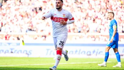 Bild: Tom Weller/dpa
Jubelt auch in Zukunft für den VfB: Torjäger Deniz Undav. (Archivbild)