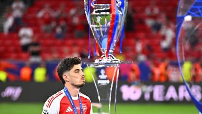 Bild: Tom Weller/dpa
Kai Havertz muss weiter auf den ersten Champions-League-Titel mit Arsenal warten.